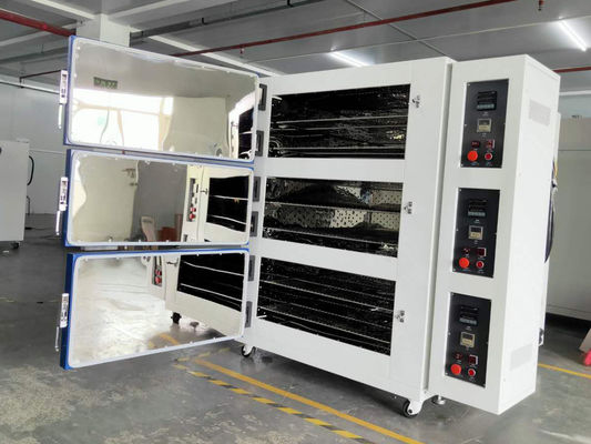 LIYI 3 Câmaras Forno de Secagem Elétrico Combinado com Controle Separado Forno de Ar Quente para Laboratório