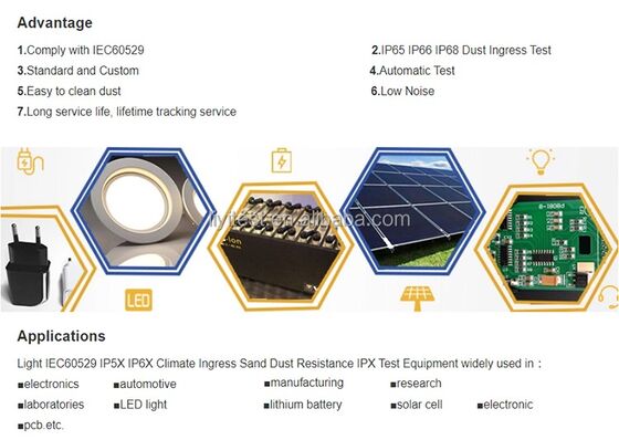 LIYI Câmara de ensaio simulada de areia e poeira Instrumento de ensaio ambiental e de poeira